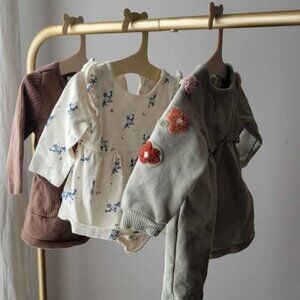 Set of 3 Baby Girl Knit Dresses - Size 3m